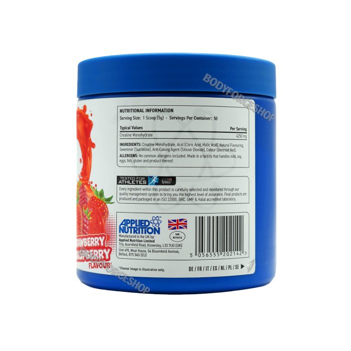 کراتین مونو هیدرات طعم دار اپلاید ناتریشن | Applied Nutrition Flavored Creatine Monohydrate 250g - Image 2
