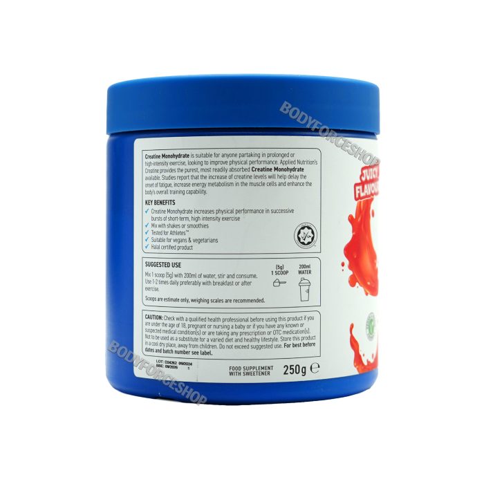 کراتین مونو هیدرات طعم دار اپلاید ناتریشن | Applied Nutrition Flavored Creatine Monohydrate 250g - Image 3