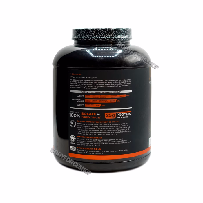 وی ایزوله هیدرولیزه رول وان2.27گرم|RULE1 WHEY ISOLATE & HYDROLYZED 2.27KG - Image 3