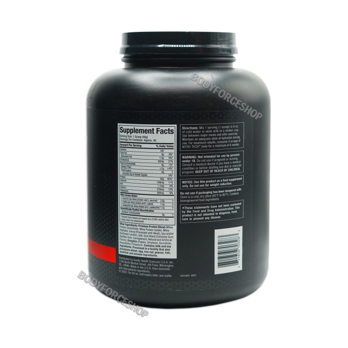 پروتئین وی نیتروتک 1.8KG ماسل‌تک| Muscle Tech Nitro-Tech Whey Protein 1.8KG - Image 3