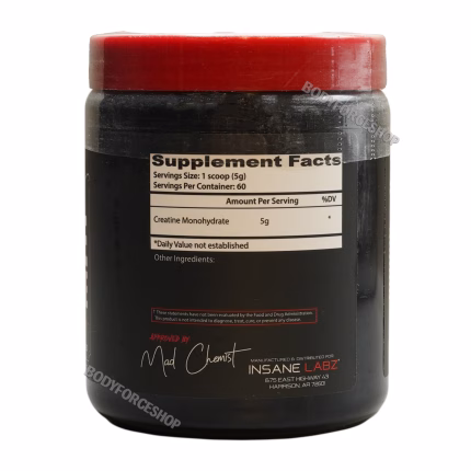 کراتین مونوهیدرات اینسن لبز |  Insane Labz Creatine Monohydrate