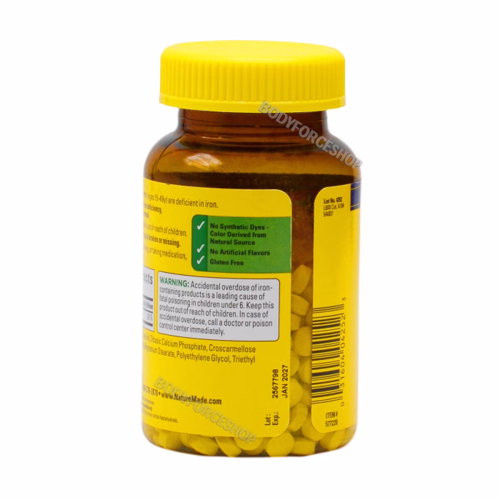 قرص آهن نیچر مید | Nature Made Iron 65 mg Tablets - Image 3