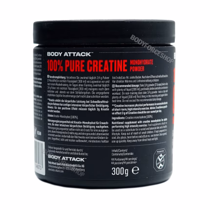 کراتین مونوهیدرات بادی اتک ۳۰۰ گرمی | Body Attack Creatine Monohydrate – 300g
