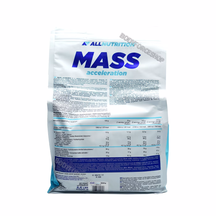 مس ال ناتریشن 3 کیلوگرم | AllNutrition Mass 3kg - Image 2