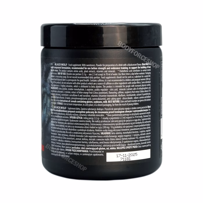 پمپ بلک ولف اکتیو لب | Activlab Black Wolf Pre-Workout - Image 2