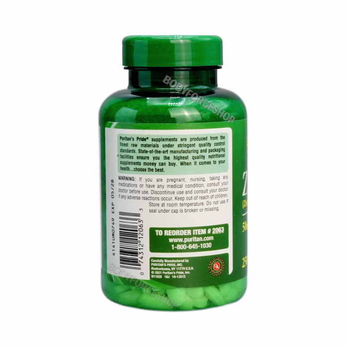 زینک گلوکونات ۵۰ میلی‌گرم پوری‌تن  | Puritan’s Pride Zinc Gluconate 50mg - Image 3