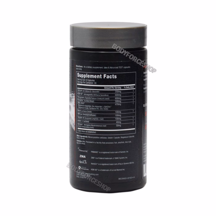 تست بوستر ادونس الیت بادی بیلدینگ | Bodybuilding Elite Advanced Test Booster – 180 Capsules - Image 3