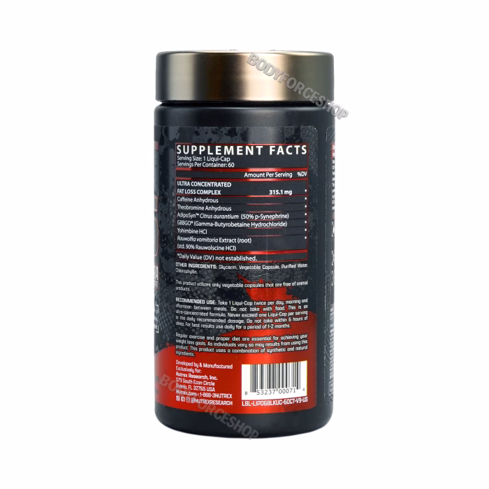 لیپو سیکس بلک اولترا ناترکس | Nutrex Lipo 6 Black Ultra Concentrate - Image 2