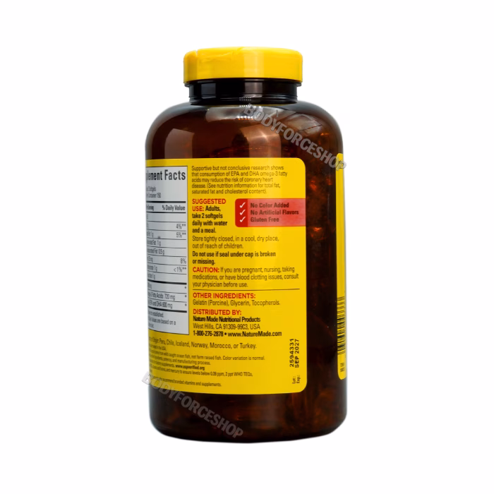 فیش اویل امگا 3 نیچر مید | Nature Made Fish Oil 1200mg (360mg Omega-3) - Image 3
